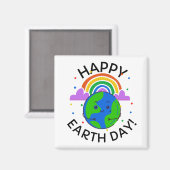 Happy Earth Day Magneet (Voorkant / Achterkant)