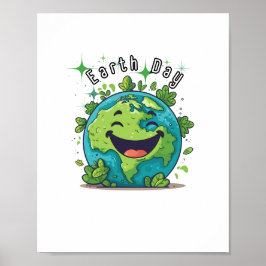 Happy Earth Day Poster-Eco Holiday Gift Poster