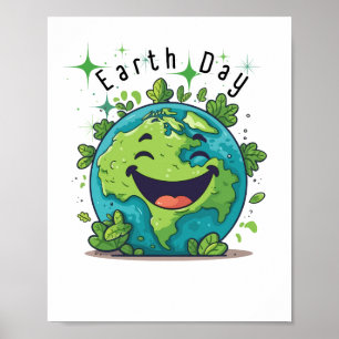 Happy Earth Day Poster-Eco Holiday Gift Poster
