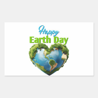 Happy Earth Day Rechthoekige Sticker