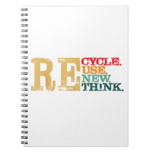 Happy Earth Day Recyclen Hergebruik Hernieuwen Her Notitieboek