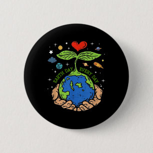 Happy Earth Day Red onze planeet Schattige Earth D Ronde Button 5,7 Cm