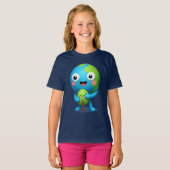 Happy Earth Hugging Tree Shirt Cute Nature (Voorkant volledig)