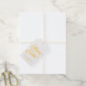 Happy Easter aangepaste script-calligrafie elegant Cadeaulabels (Met Koord)