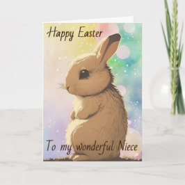 'Happy Easter' aangepaste tekst, Rainbow Easter Bu Kaart
