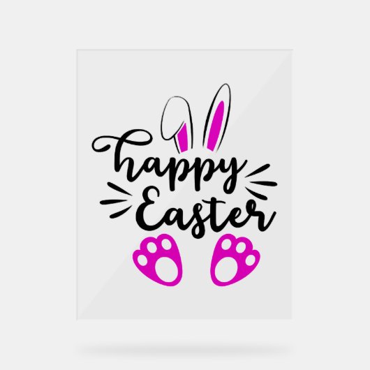 Happy easter acryl bord (Voorkant)