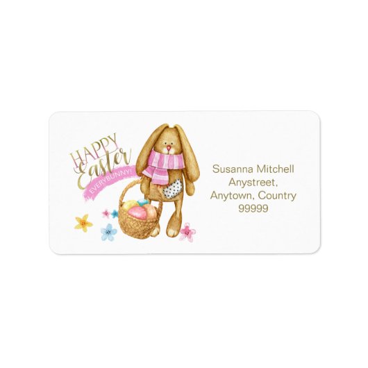 Happy Easter Allebunny ID640 Etiket (Voorkant)