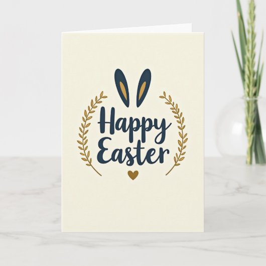 Happy Easter Animal Ears Card Kaart (Voorkant)