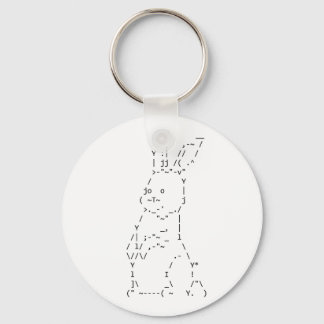 Happy Easter ASCII Bunny Art Sleutelhanger