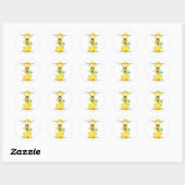 Happy Easter Bee Blessed Cartoon Ronde Sticker (Vel)