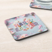 Happy Easter  Bier Onderzetter (Linkerzijde)