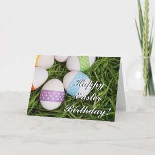 Happy Easter Birthday Eggs wenskaart Feestdagen Kaart