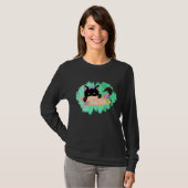 Happy Easter Black Kitty T-shirt (Voorkant volledig)