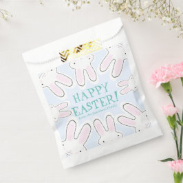 Happy Easter bleek blauw, schattige broodjes op ma Bedankzakje