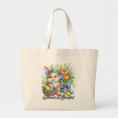 Happy Easter - Blessed & Grateful Tote Bag (Voorkant)