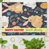 Happy Easter Boho Bunny Collectie Theedoek (Gevouwen)