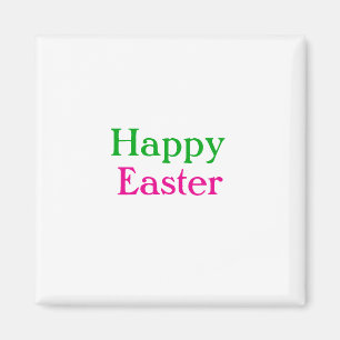 Happy easter boho groen roze kinder naam toevoegen magneet