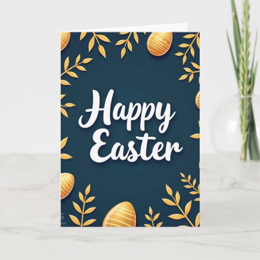 Happy Easter Botanical Art Card Kaart (Voorkant)