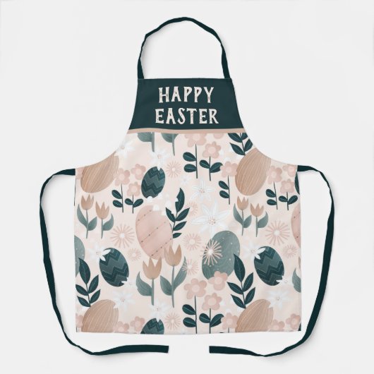 Happy Easter Botanical Easter Egg Pattern Schort (Voorkant)