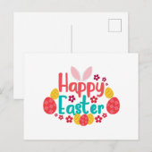 Happy Easter Briefkaart (Voorkant / Achterkant)