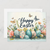 Happy Easter Briefkaart (Voorkant / Achterkant)