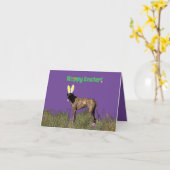 Happy Easter Brindle Great Dane Kaart (Gele Bloem)