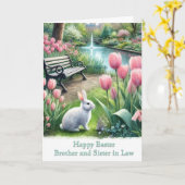 Happy Easter Brother schoonzus Kaart (Gele Bloem)