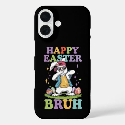 Happy Easter Bruh Grappig Dabbing Bunny Konijn Bro Case-Mate iPhone Case (Achterkant)