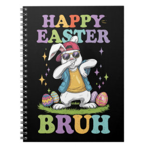 Happy Easter Bruh Grappig Dabbing Bunny Konijn Bro Notitieboek