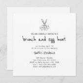 Happy Easter Brunch en Egg Hunt Kaart (Voorkant / Achterkant)