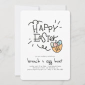 Happy Easter Brunch en Egg Hunt Kaart (Voorkant)