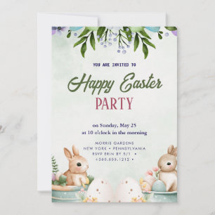 Happy Easter Brunch en Egg Hunt Uitnodiging