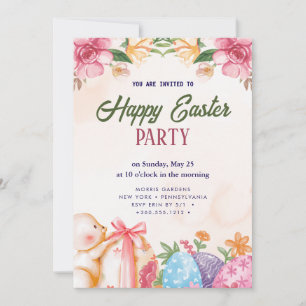 Happy Easter Brunch en Egg Hunt Uitnodiging