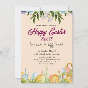 Happy Easter Brunch en Egg Hunt Uitnodiging