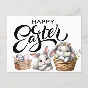 Happy Easter Bunnies Briefkaart
