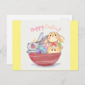 Happy Easter Bunnies Briefkaart (Voorkant / Achterkant)