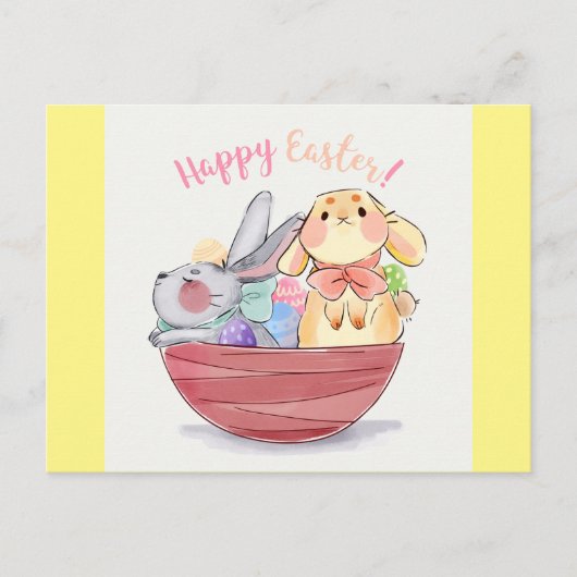 Happy Easter Bunnies Briefkaart (Voorkant)