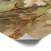  Happy easter bunnies with easter eggs in basket  Poster (Hoek)