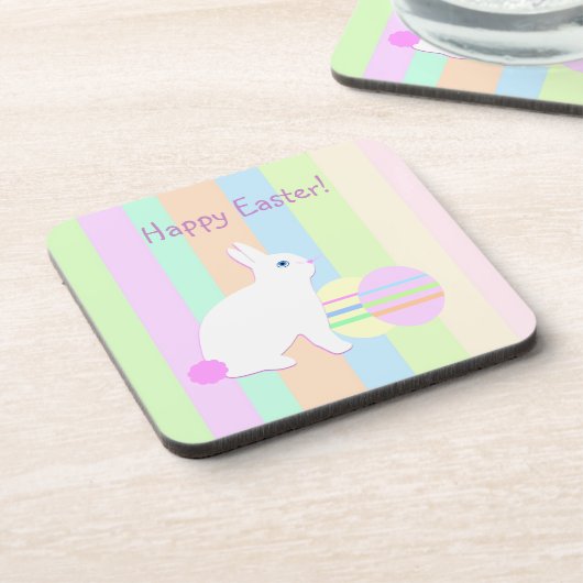 Happy Easter Bunny and Eggs Onderzetter (Linkerzijde)