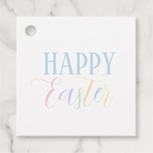 Happy Easter Bunny Basket Holiday Gift Label