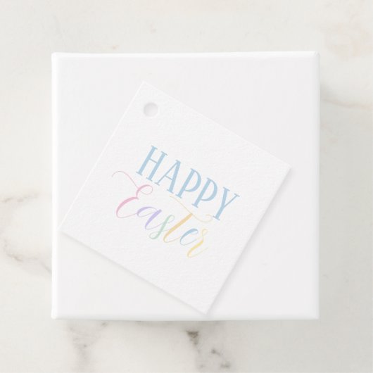 Happy Easter Bunny Basket Holiday Gift Label (In situ)