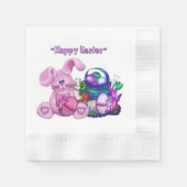 Happy Easter Bunny & Basket Servetten (Voorkant)