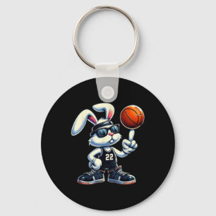 Happy Easter Bunny Basketbal Kinder Jongens Sport Sleutelhanger