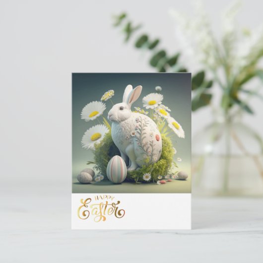 Happy Easter Bunny Briefkaart (Staand voorkant)