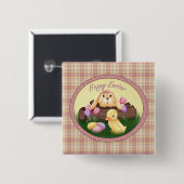Happy Easter Bunny Button (Voorkant /achterkant)
