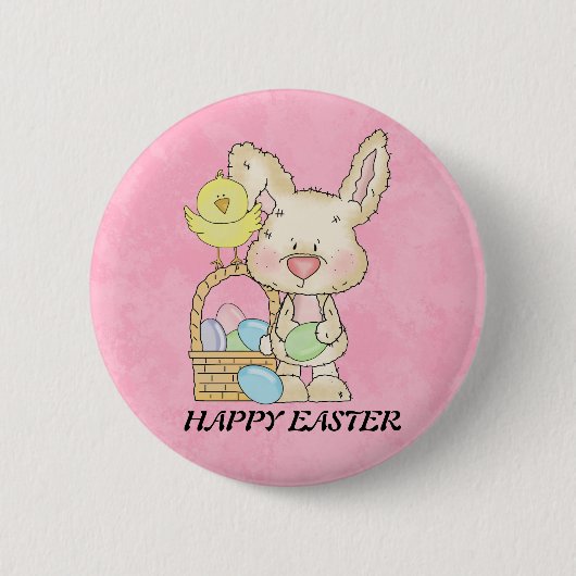 Happy Easter Bunny Button (Voorkant)