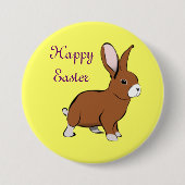 Happy Easter Bunny Button Pin (Voorkant)