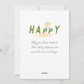 Happy Easter Bunny Chick Egg Foto Feestdagenkaart (Achterkant)