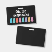 Happy Easter Bunny Christelijk Religieus Carnaval Badge (Front & Back)