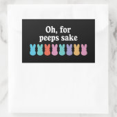 Happy Easter Bunny Christelijk Religieus Carnaval Rechthoekige Sticker (Tas)